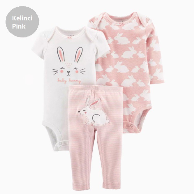 Set 2 baju jumper dan 1 celana /pakaian romper bayi laki laki dan perempuan hiqh quality