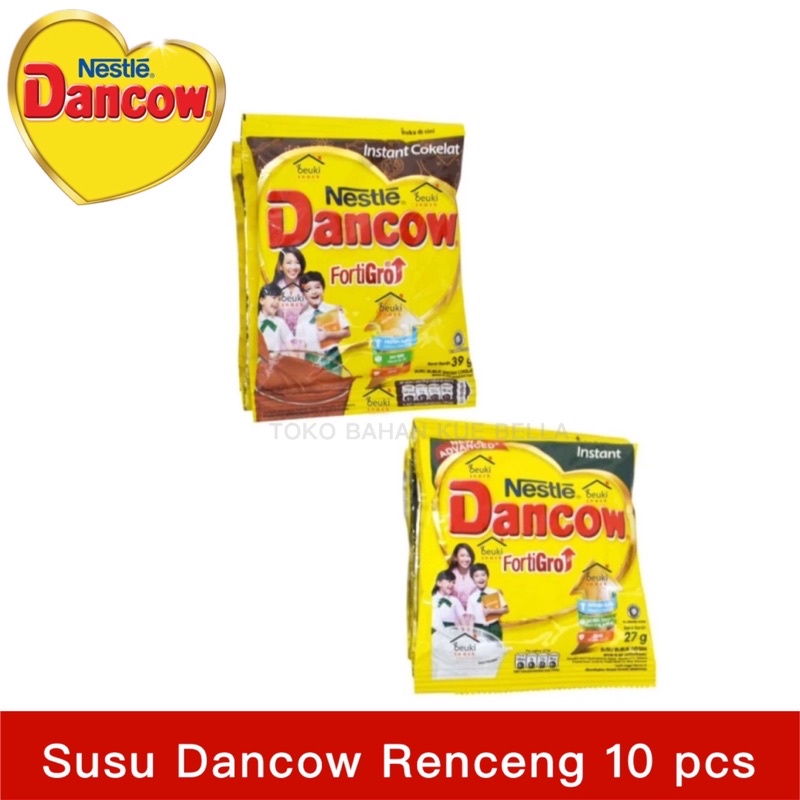 DANCOW RENCENG INSTANT FortiGro (29gr x 10 Sachet) Susu Putih