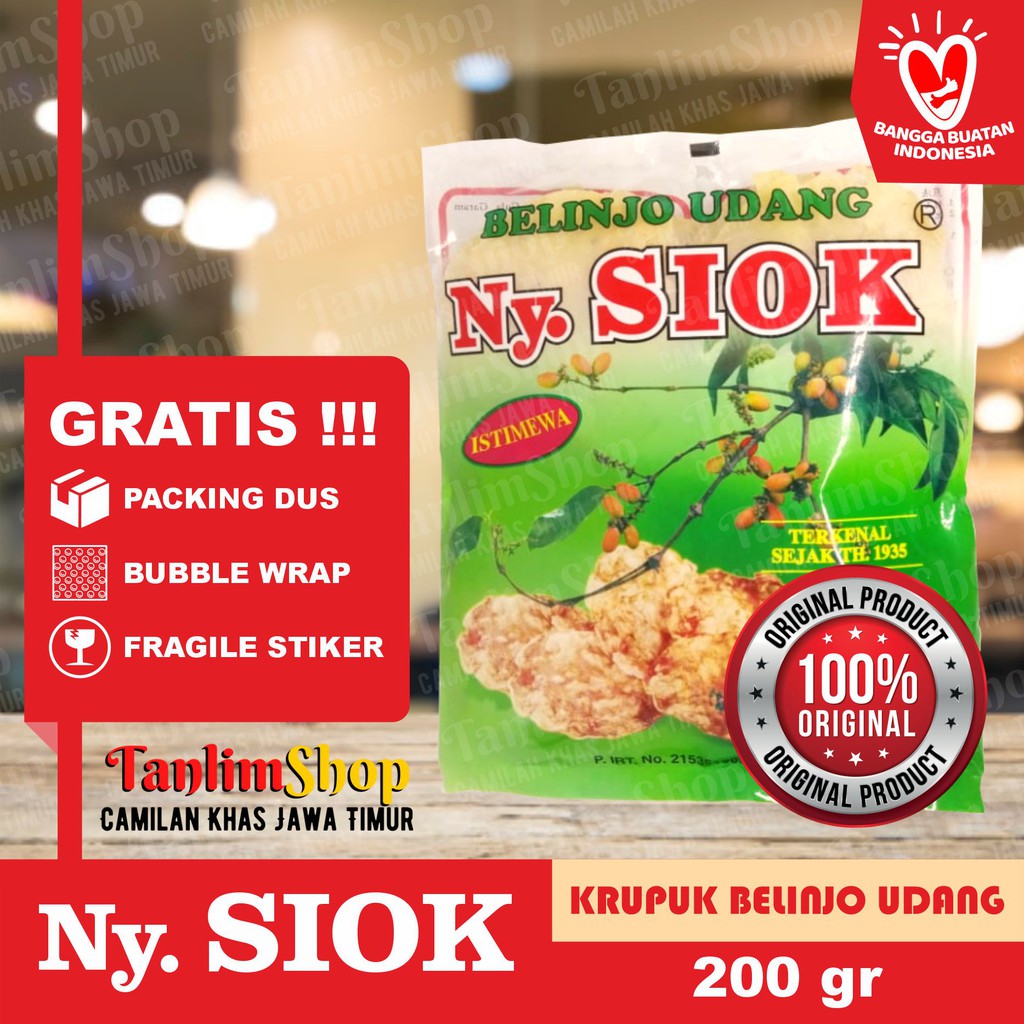 Krupuk / Kerupuk Blinjo Belinjo Ny. Siok 200gr - TanlimShop