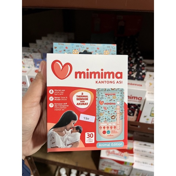 MIMIMA KANTONG ASI 120ML ISI 30PCS - plastik penyimpan asi ibu menyusui