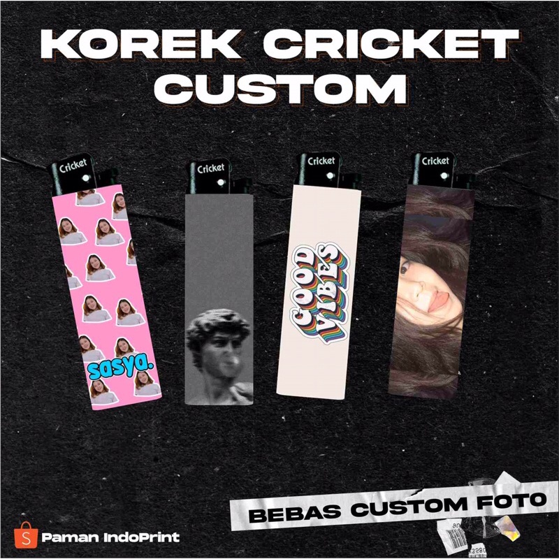 KOREK CRICKET CUSTOM BEBAS DESAIN