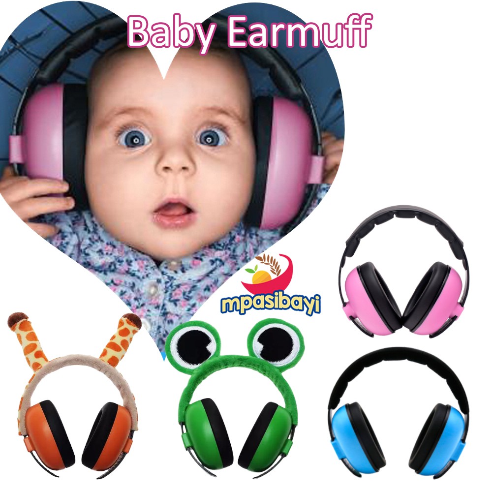 Peredam suara penutup telinga earmuff bayi dan anak (peredam bising dan saat naik pesawat)