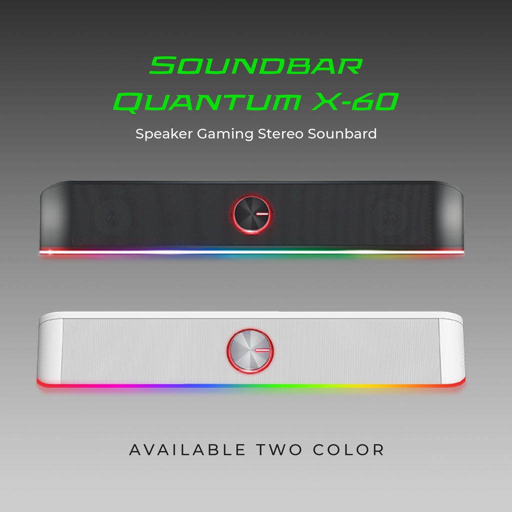 Speaker RGB Gaming Stereo Soundbar Gaming NYK X60 QUANTUM