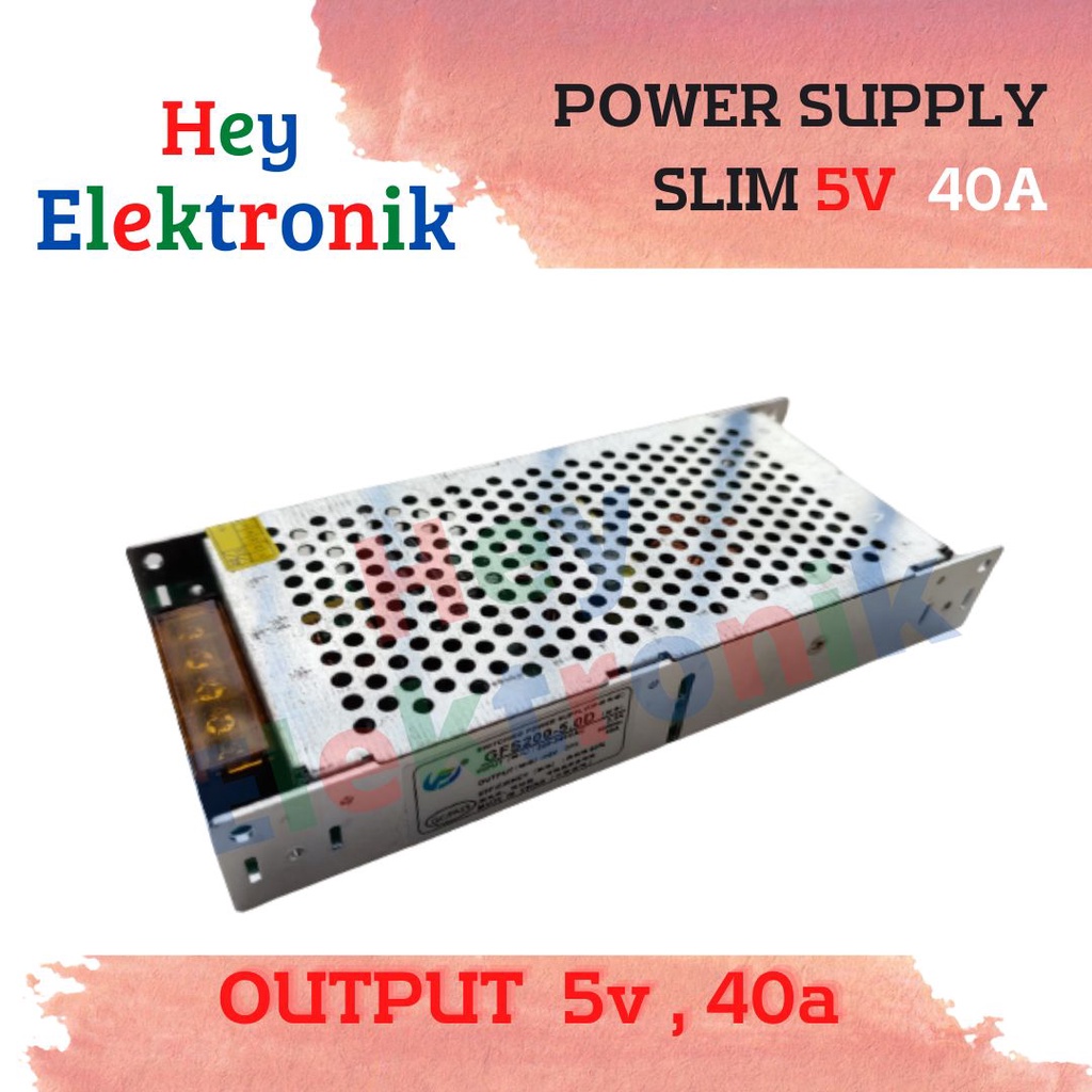 POWER SUPPLY RUNNING TEXT SLIM ADAPTOR 5V 20A 40A 60A - 5V 40A Slim B