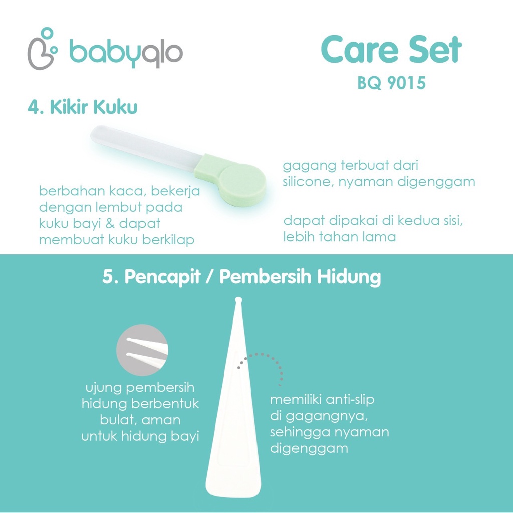 Castle - BabyQlo 6in1 Manicure Set / care set (Perlengkapan Manikur Bayi 6in1) - 9015