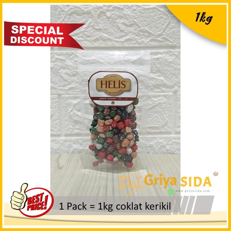 Coklat kerikil 1kg coklat batu khas arab turki helis nikmat hemat