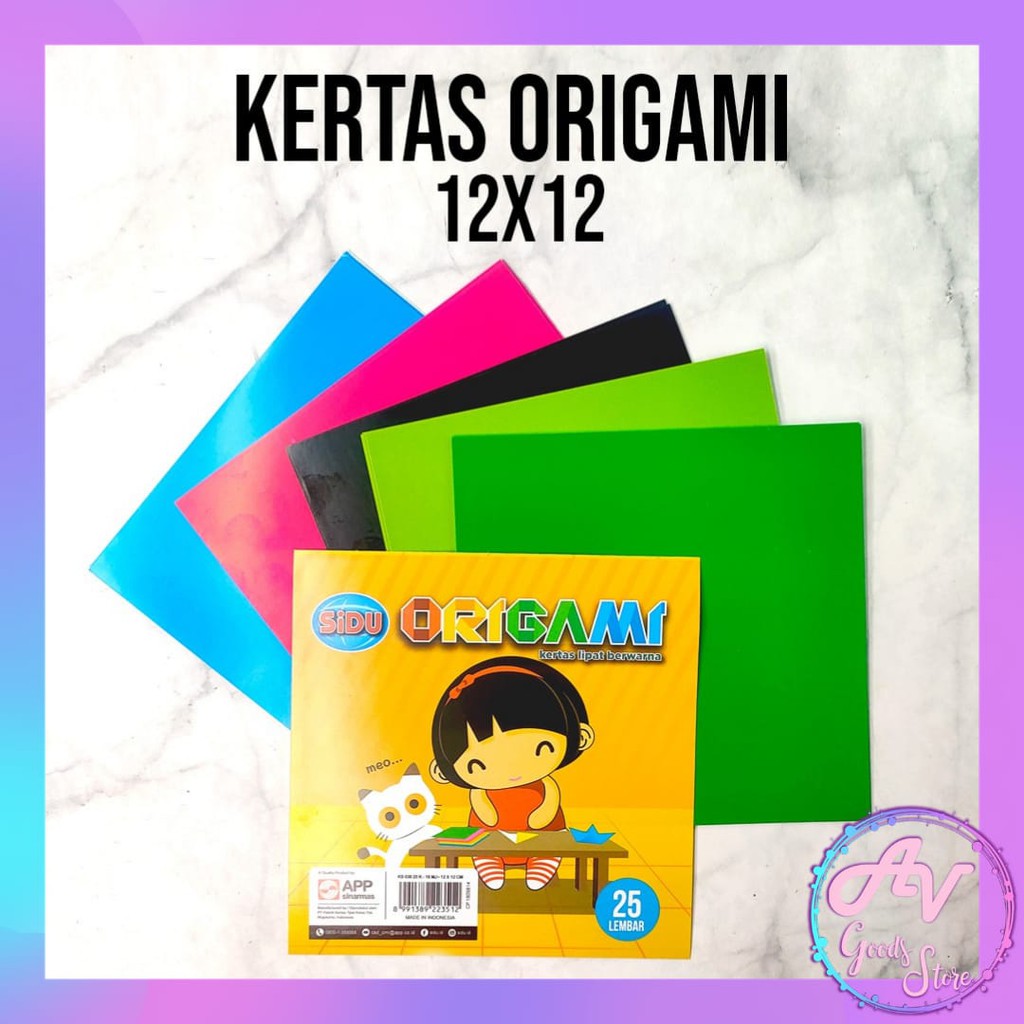Kertas Origami / Kertas Lipat 1 SISI / Kertas Warna / KERTAS ORIGAMI SIDU
