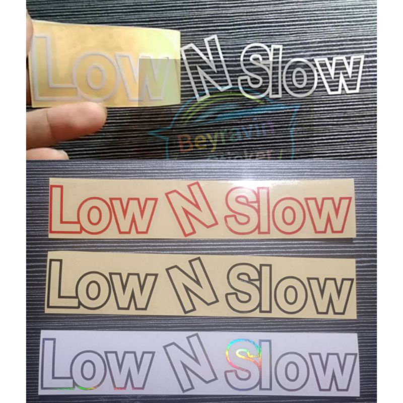 STICKER LOW N SLOW MOTOR MOBIL CUTTING