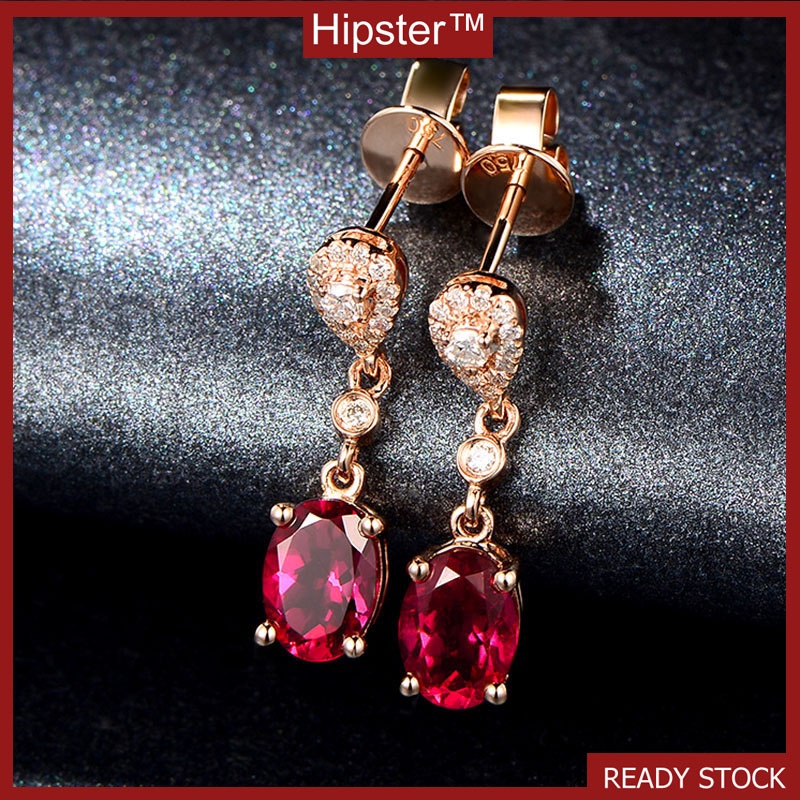 Hot Sale Luxury Natural Ruby Earrings