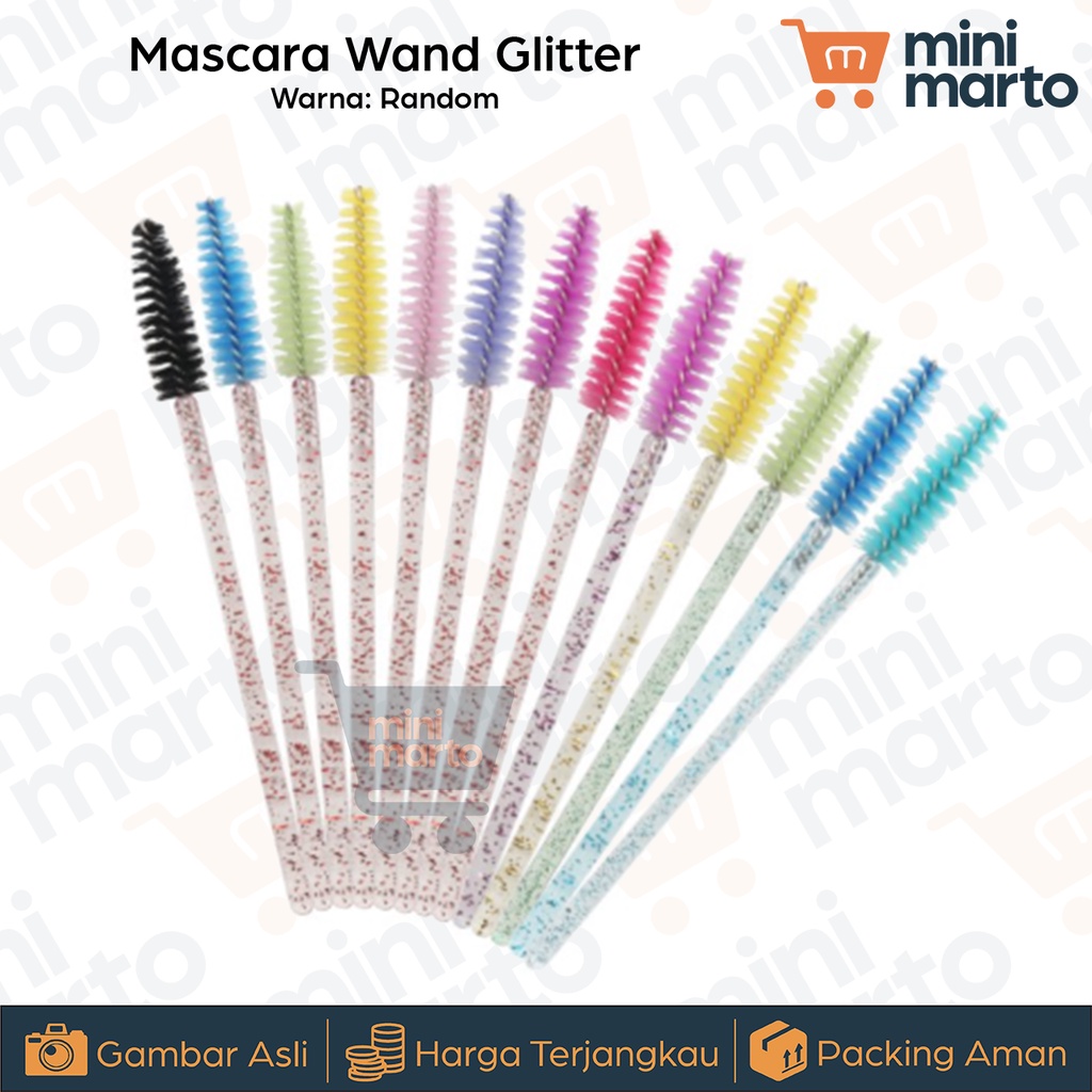 1pcs Mascara Wand Spoolie Sisir Bulumata Eyelash Extension Glitter - Minimarto