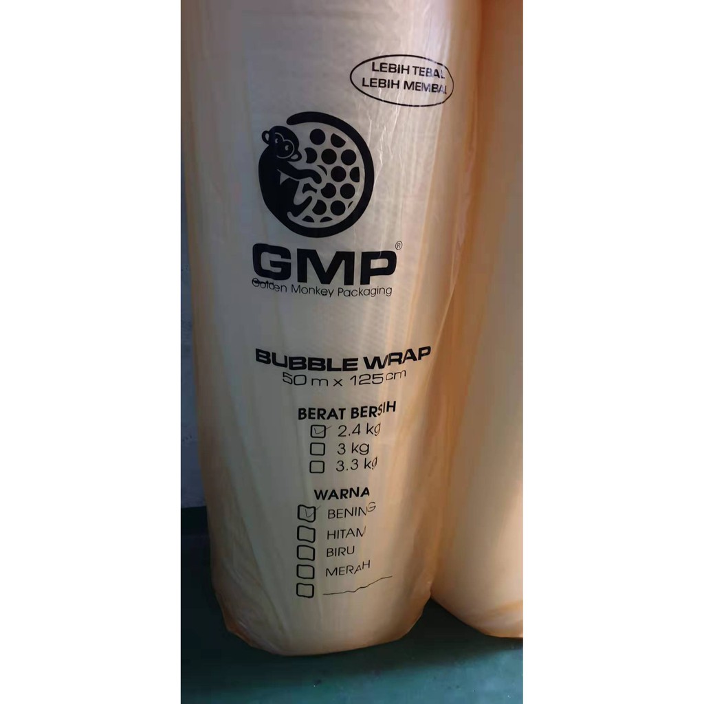 

Bubble Wrap Bening GMP 125Cm x 50M 2,3 KG(GOJEK & GRAB) ( Khusus Wilayah Jakarta)