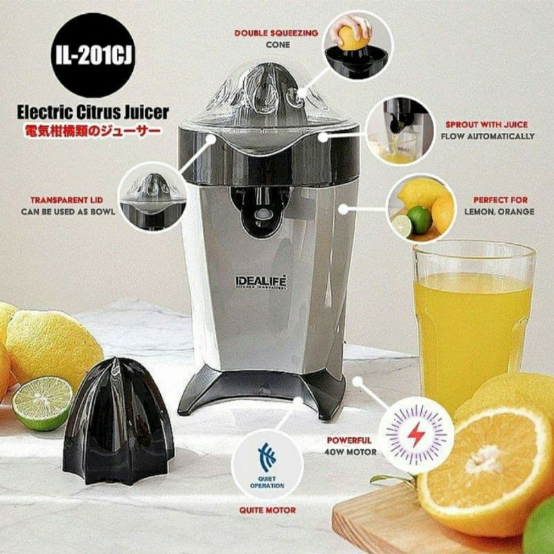 ALAT Pemeras Jeruk Listrik IL201CJ - Electric Citrus Juice IDEALIFE IL-201CJ ORIGINAL