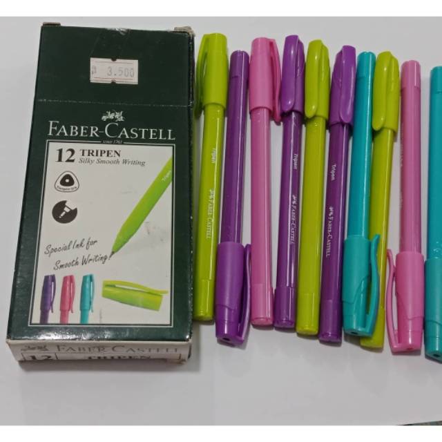 

(ECER) PEN / PULPEN TRIPEN FABER CASTELL 0.5mm TINTA HITAM