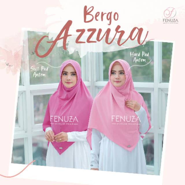 Bergo Jilbab Khimar Azzura Pet dan Softpet Antem Dayli Harian Fenuza Best Seller