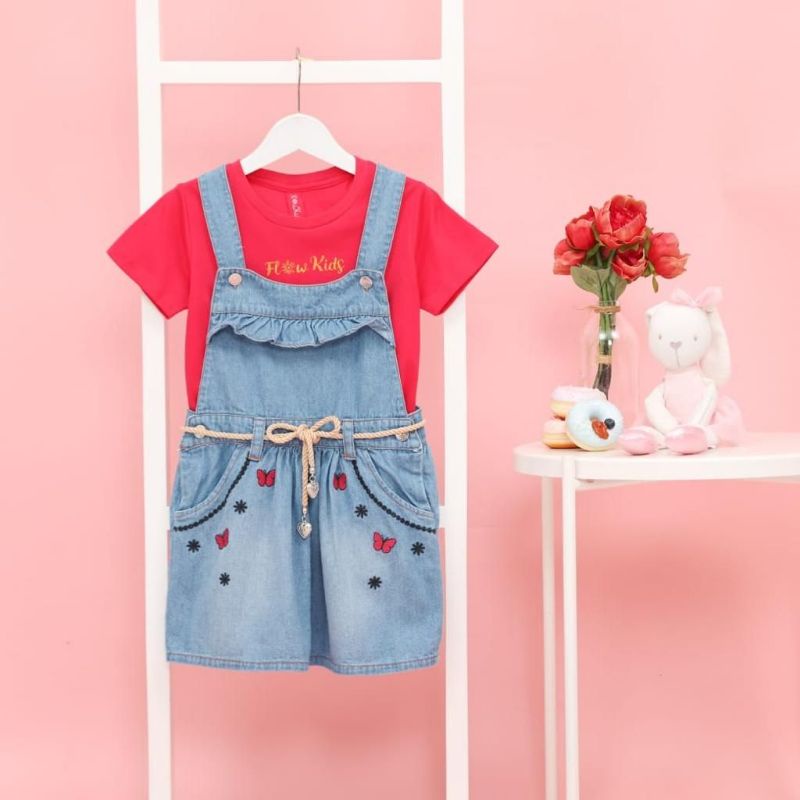 OVERALL JEANS ANAK / FLOWKIDS PREMIUM OVERALL JEANS Size : 2-10T