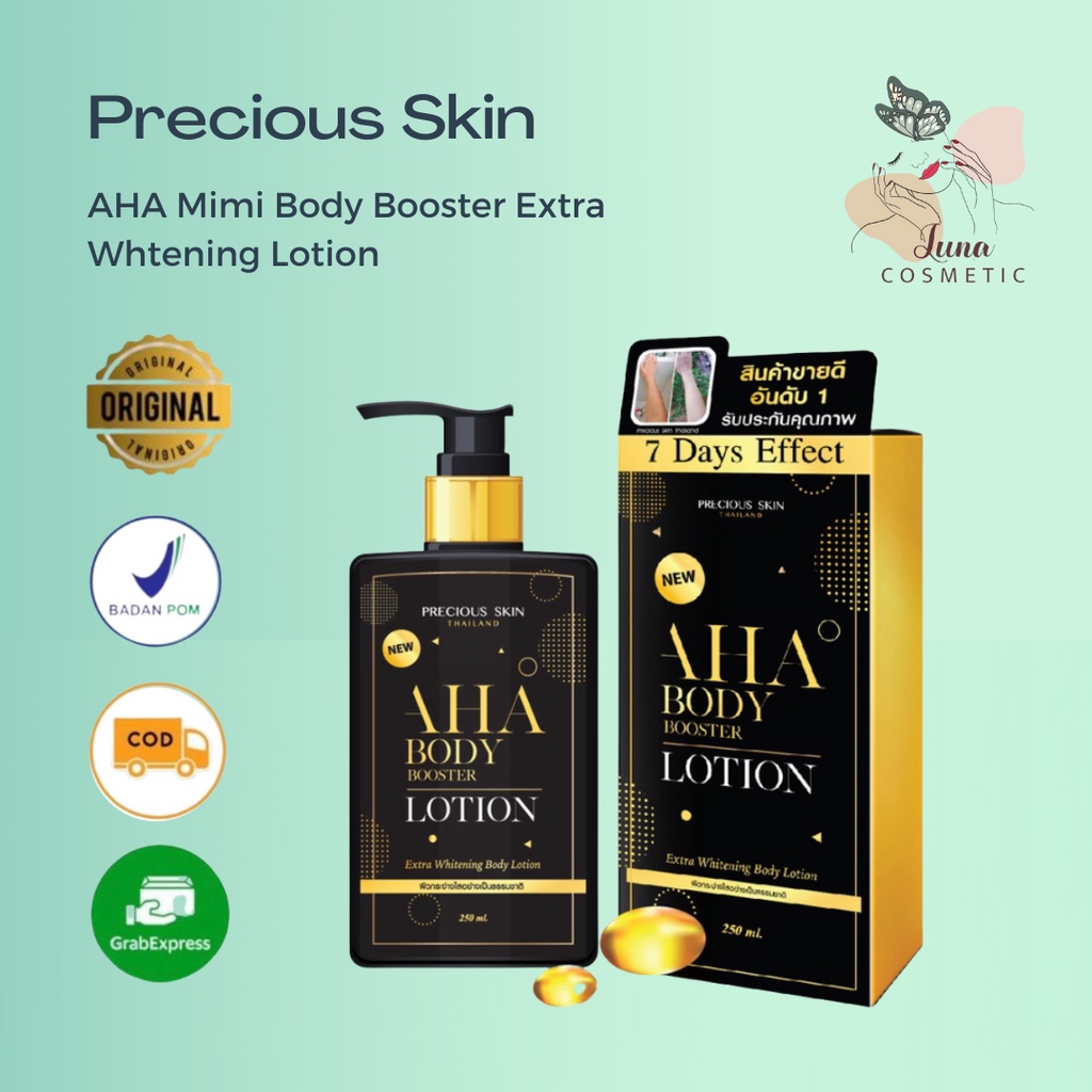 Precious Skin AHA Mimi Body Booster Extra Whtening Lotion / Bodylotion / Handbody / Pemutih 250ml