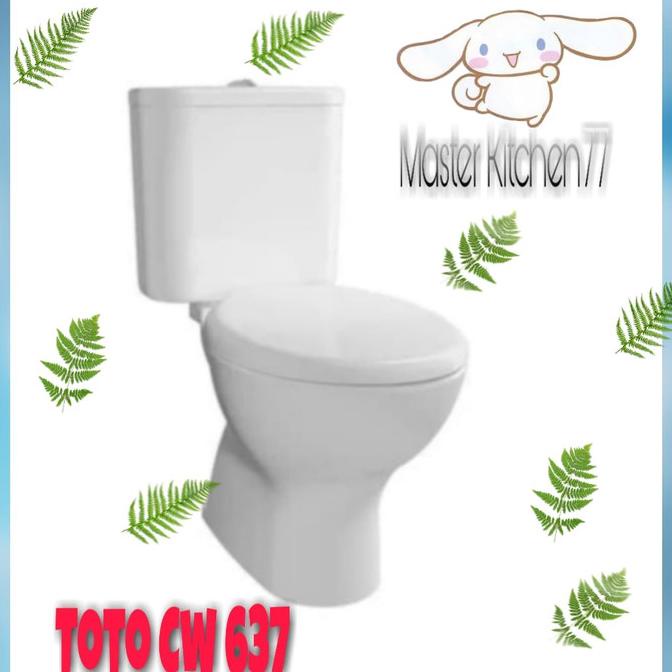 Closet Kloset Toilet Duduk Toto Cw 637 J Cw637J Complete set white / KLOSET