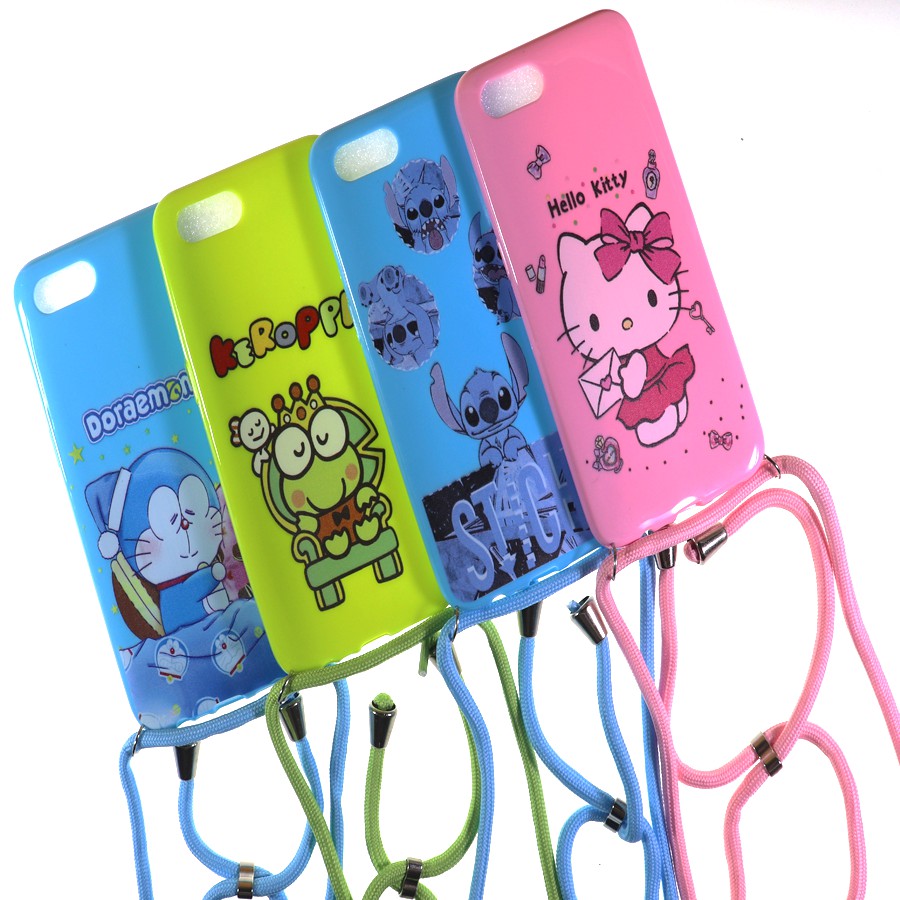 Oppo A1k / Realme C2 Soft Case karakter Boneka cewek gaul + Tali