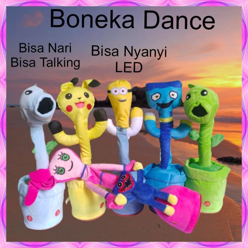 Boneka Dance Toys Dancing Speaking Cactus Interactive Dance Plush Toy Dolls Gift