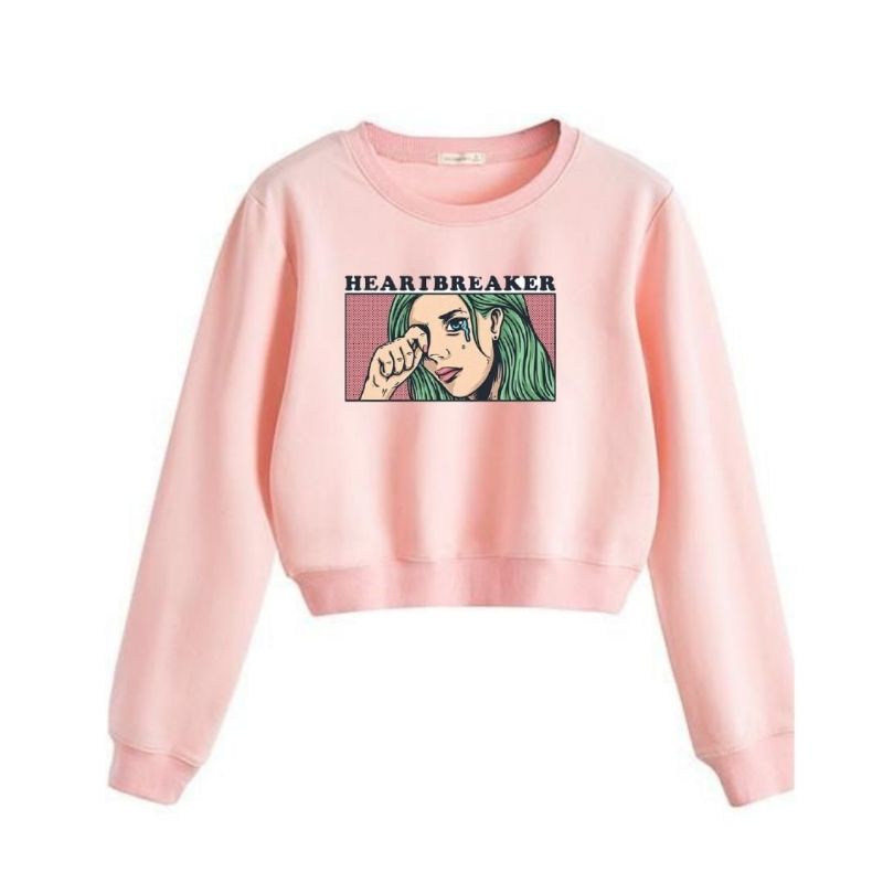 N2-SWEATER CROP BABY PINKY/CEWE/DISTRO