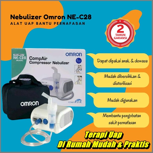 Alat nebulizer omron ne c 28 terapi uap batuk mesin uap pernapasan original alat nebulizer omron mur