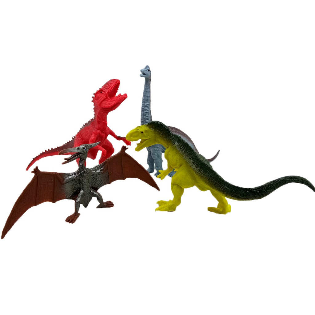 Set 5 in 1 Dinosaurus Karet Mainan Pajangan Miniatur Dino