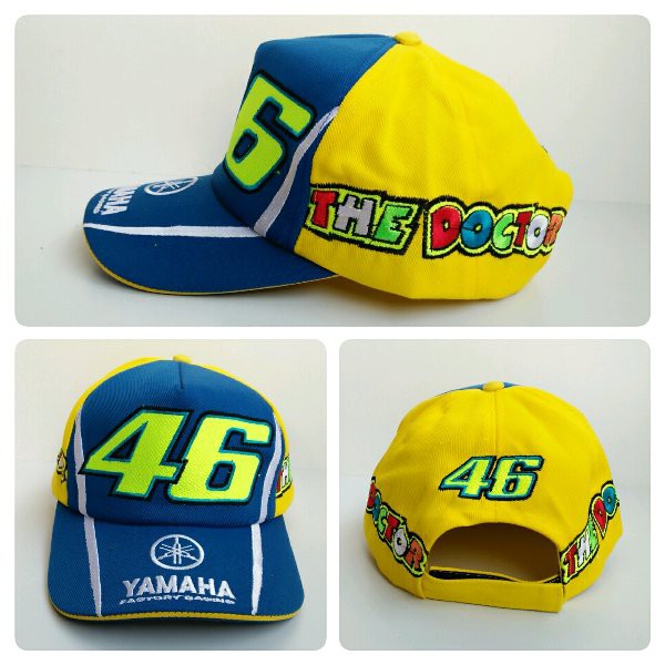 TOPI MOTOGP ROSSI Biru Kuning 2017 Yamaha
