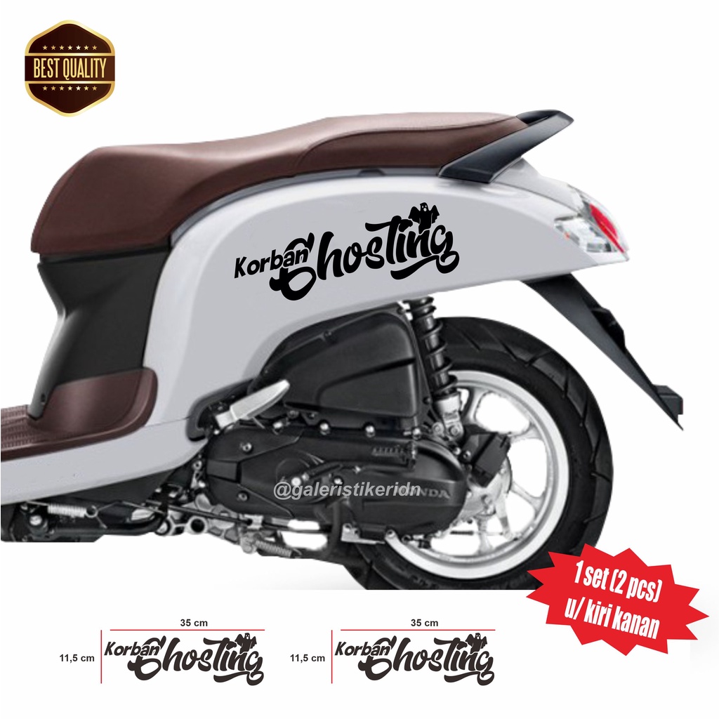 stiker korban ghosting / stiker scoopy korban ghosting cutting