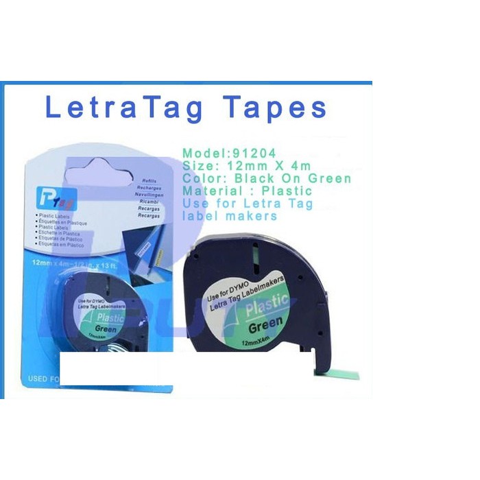 

Dijual Label Letratag Dymo HIJAU-GREEN Plastic Tapes for LetraTag-LETRATAG Berkualitas