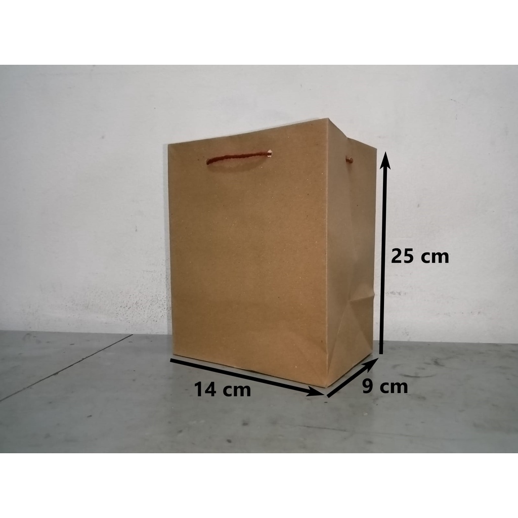 

Paperbag Talikur - Kraft Coklat Polos - 14 x 9 x 25
