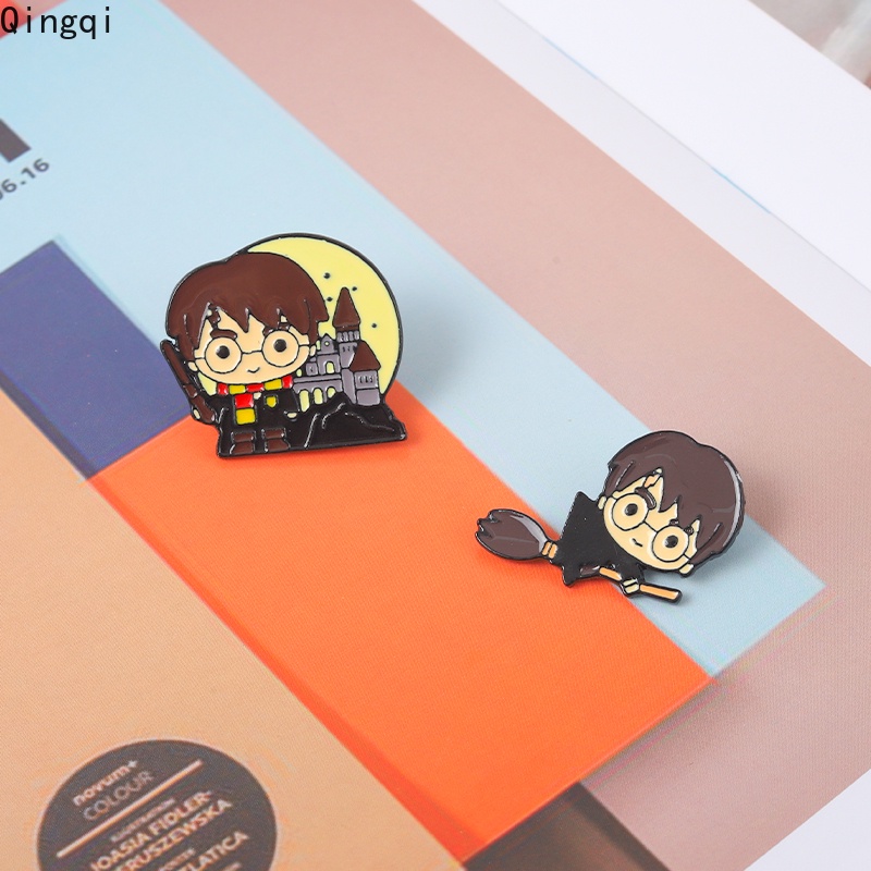 Bros Pin Enamel Desain Kartun Harry Potter Untuk Anak Laki-Laki