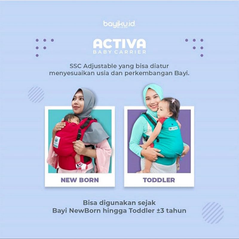 Gendongan bayiku.id Activa Mark II baby Carrier MOTIF