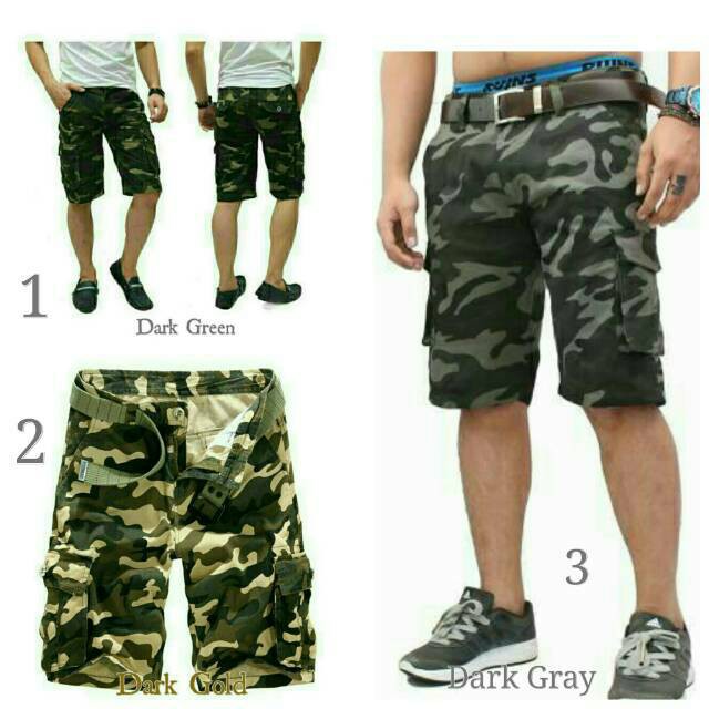 PAKAIAN PRIA VERSI LOKAL IMPORT / Celana Cargo Pendek Army / Celana Cargo / Celana cargo pendek / /
