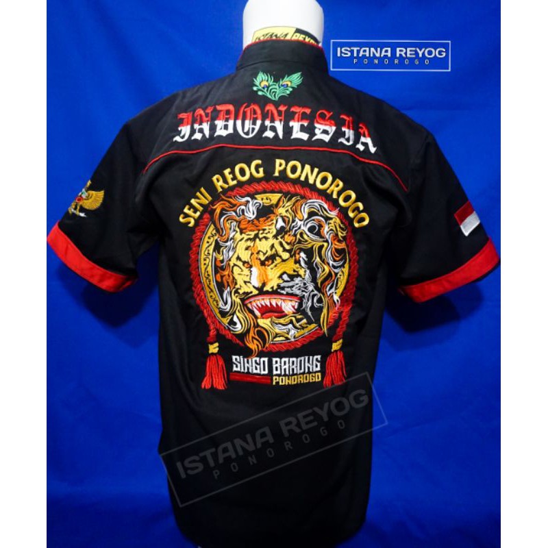 BAJU REOG / HEM/KEMEJA BORDIR REOG PONOROGO BARONG / BAJU REOG / KAOS BUDAYA / PENADON BORDIR / JARANAN