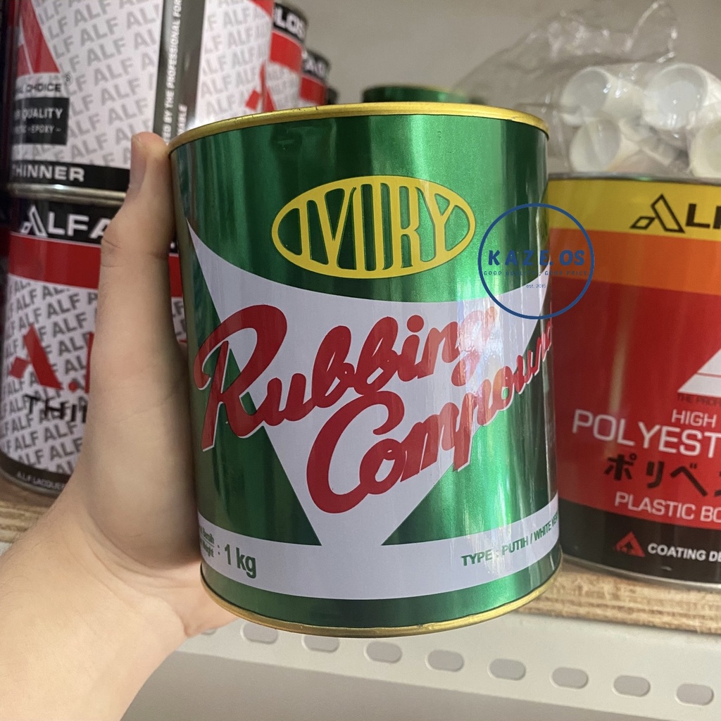 ASLI 100% IVORY RUBBING COMPOUND PUTIH 1 KG 1KG KOMPON MOBIL MOTOR POLES PENGKILAP PENGHILANG MENGHI