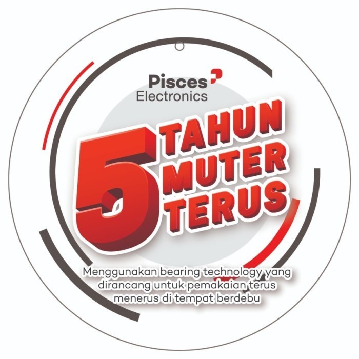 Pisces Wall Fan 1611 Pro Kipas Angin Dinding 16 Inch Teknologi Bearing Garansi 5 Tahun Original