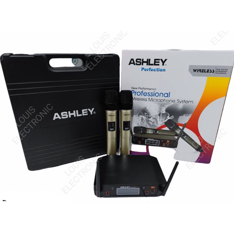 Mic Microphone Wireless Ashley Perfection Original Free Koper Hardcase