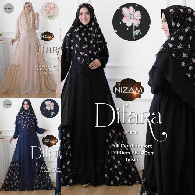 Terbaru Gamis Syar'i Lebaran Difara Syar'i Dress Ori Nizam