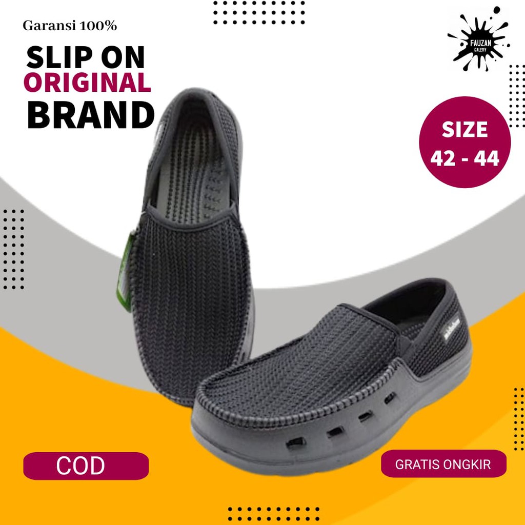 [Garansi Original] Sepatu Slip On Slipon Tanpa Tali Shoes Santai Pansus Fashion Casual Kasual Keren 