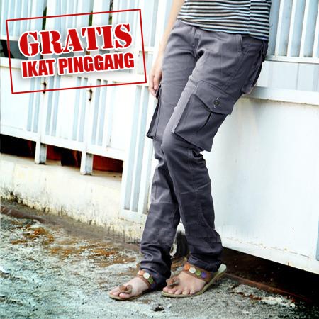 Celana kargo PDL Wanita GRATIS IKAT PINGGANG/ celana gunung wanita