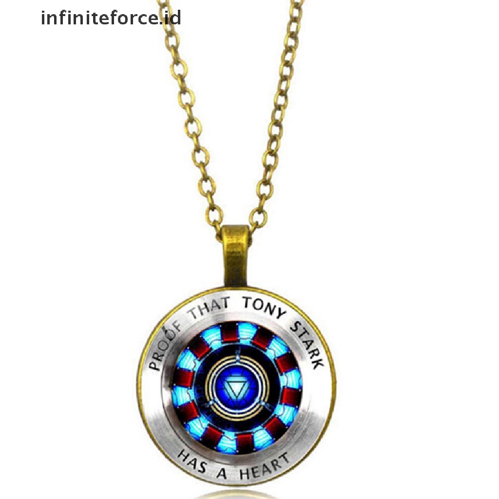 (Infiniteforce.Id) Kalung Rantai Dengan Liontin Hati Motif Avengers Iron Man Untuk Wanita