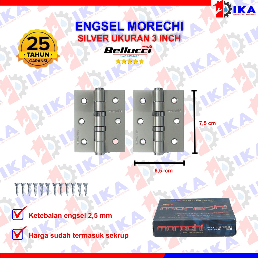 ENGSEL TEBAL  3 4 5 MORECHI BY BELLUCCI GROUP JENDELA PINTU IRON BESI KUAT HIGH QUALITY GARANSI 25TH