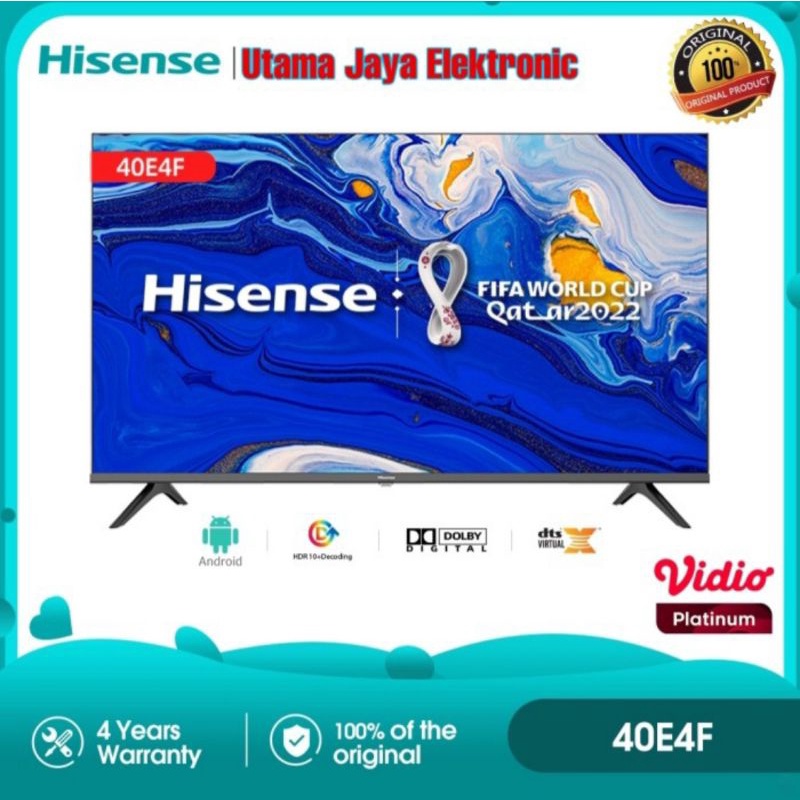 LED TV Hisense 43 inch 40E4F Digital Android Smart TV Dolby Bluetooth USB