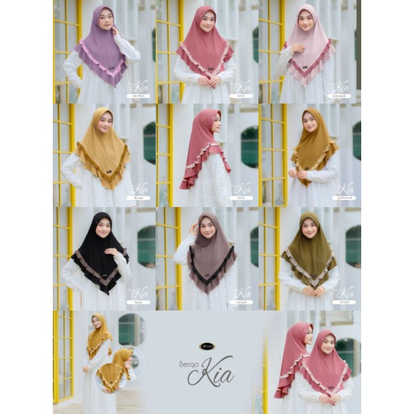Yessana Bergo Jersey Premium Kerudung Jilbab Instan Khimar Syar’I Kudung KIA BERGO