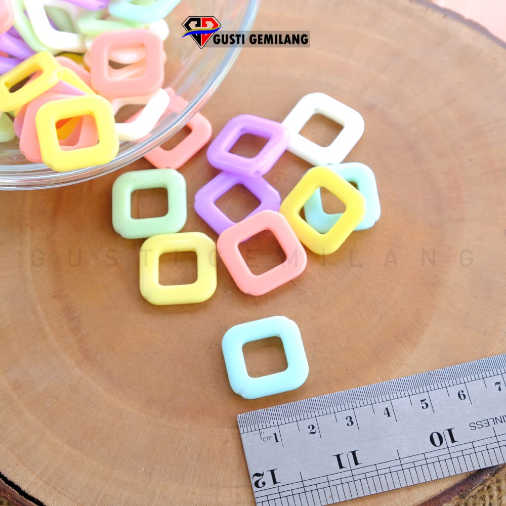 Bahan Kerajinan Tangan Persegi Warna Pastel 10gram