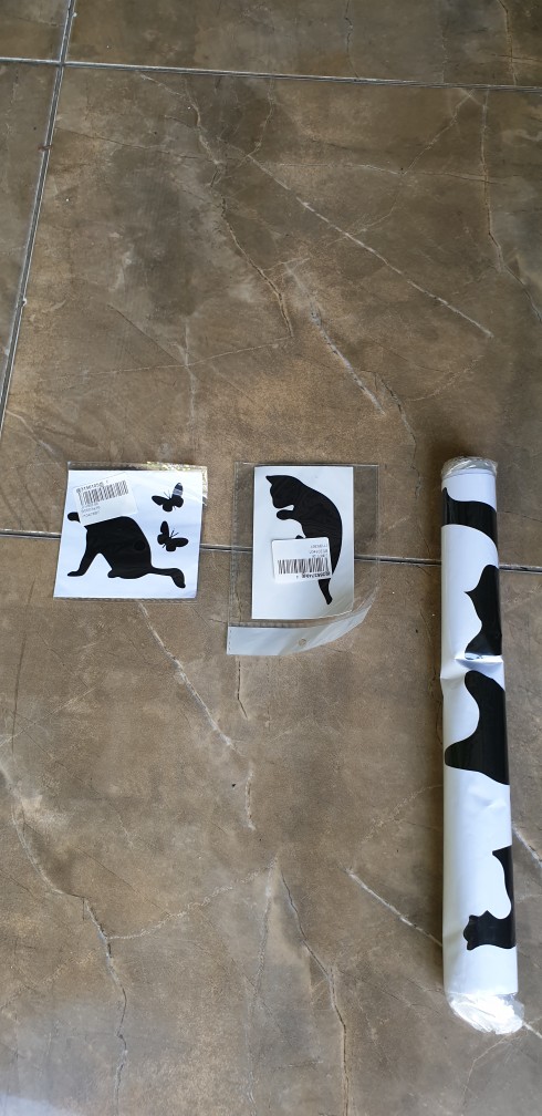 6x10cm Stiker Saklar Dinding Pvc Removable Gambar Kucing Hitam