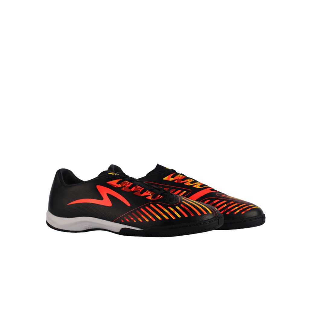 Sepatu Futsal - Specs - Swervo Hydra Marble Pro IN Black Bright Red Vibrant Yellow 401999