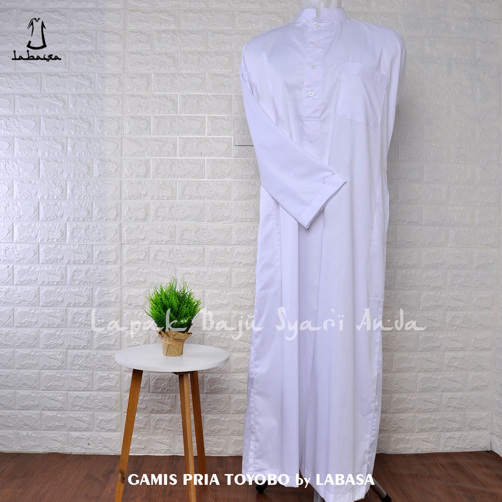 Jubah Pria Dewasa Toyobo Lengan Panjang Putih &amp; Aneka Warna | Gamis Pria Dewasa | Bisa COD