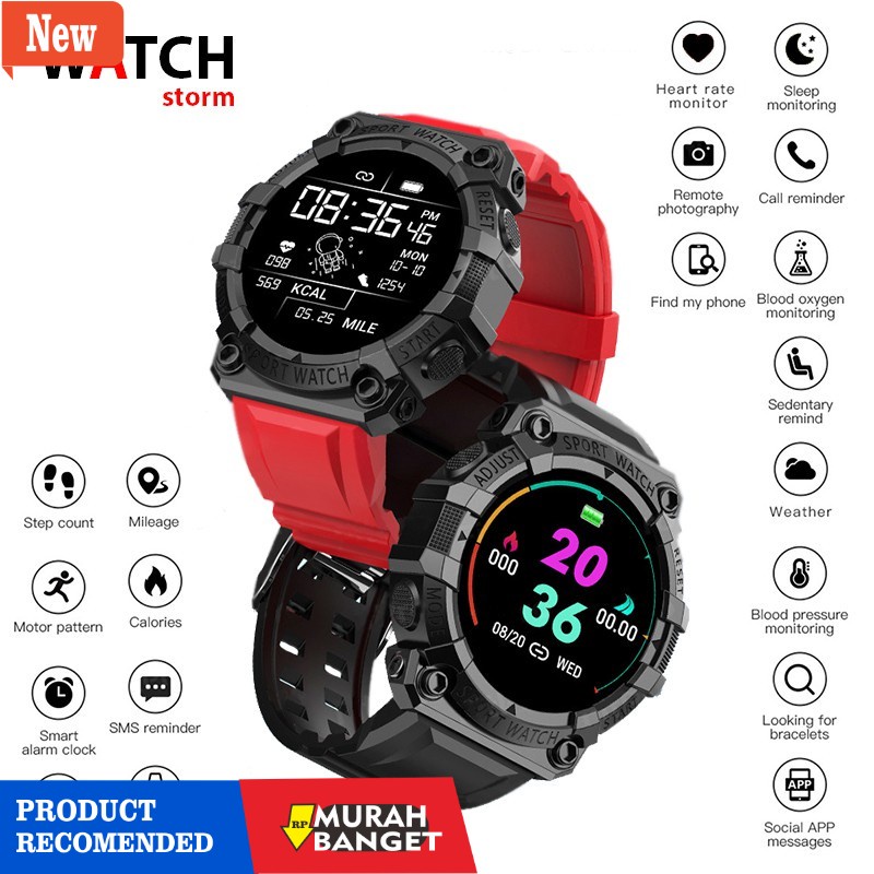 jam digital pria terbaik- SMARTWATCH Y56 Jam Tangan Pria Wanita Digital Smartwatch Bluetooth Heart R