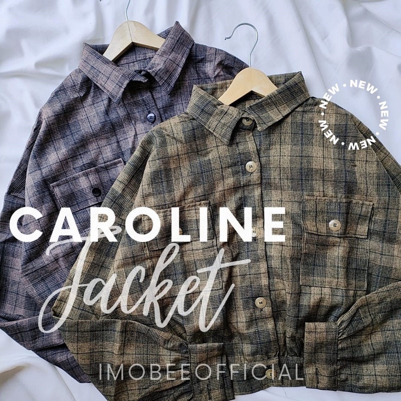 JACKET PARKA CAROLINE SAKU AKTIF // TERBARU JACKET FLANEL SEMIWOLL